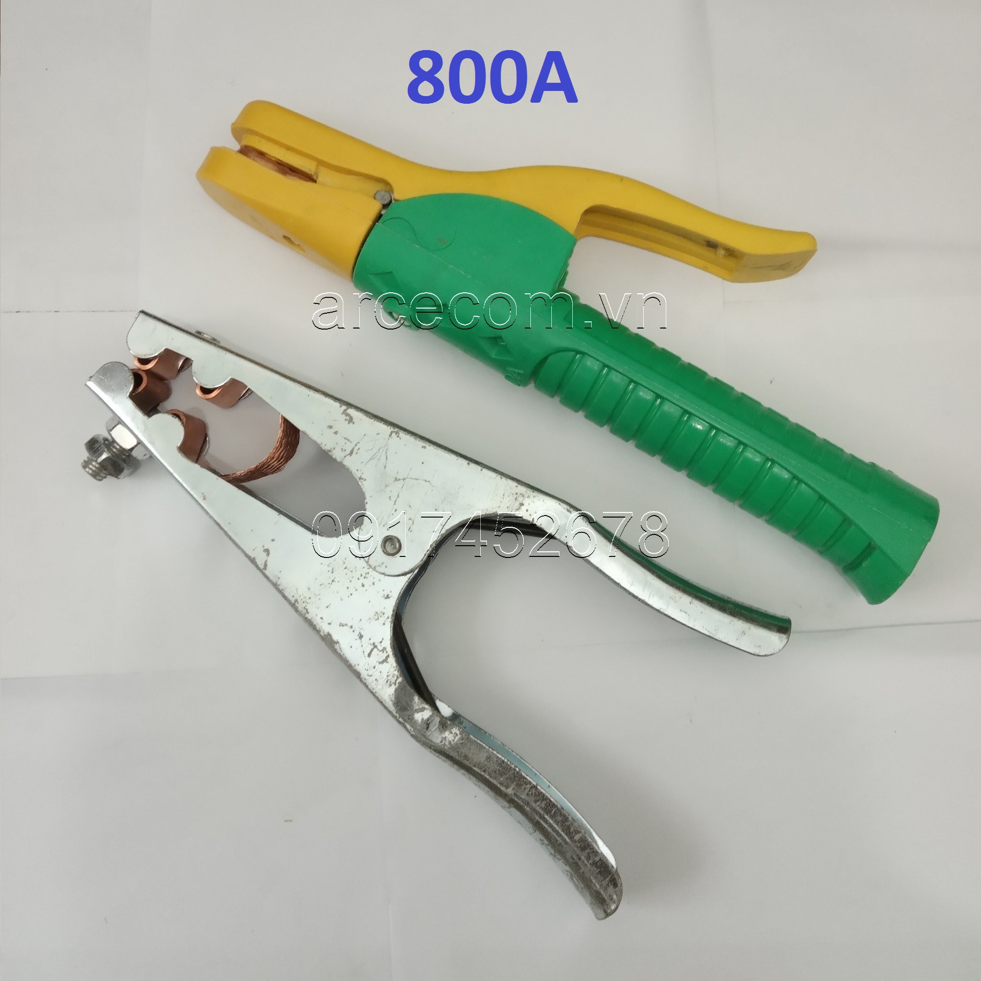 Bộ đôi kìm hàn 800A + kẹp mát dùng cho máy hàn que
