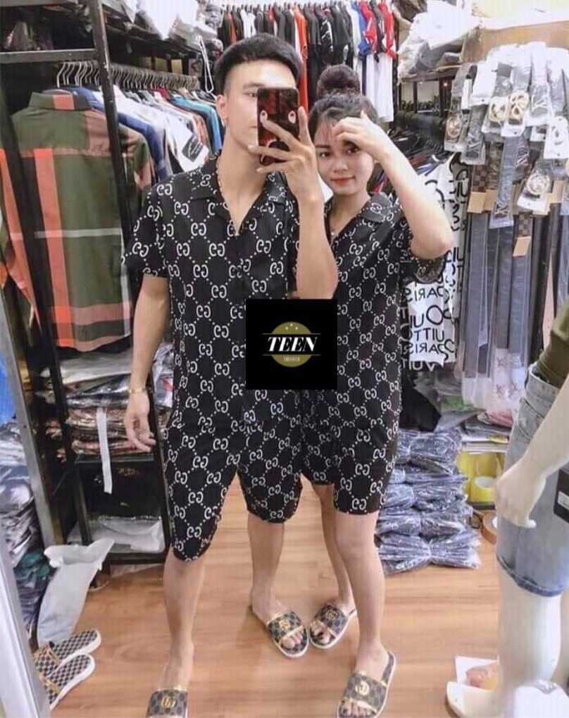 XẢ GIÁ GỐC (Dưới 65kg) Bộ Ngủ Pijama CC Nam Nữ Mặc Nhà Vải Kate Thái Hit Hot R46