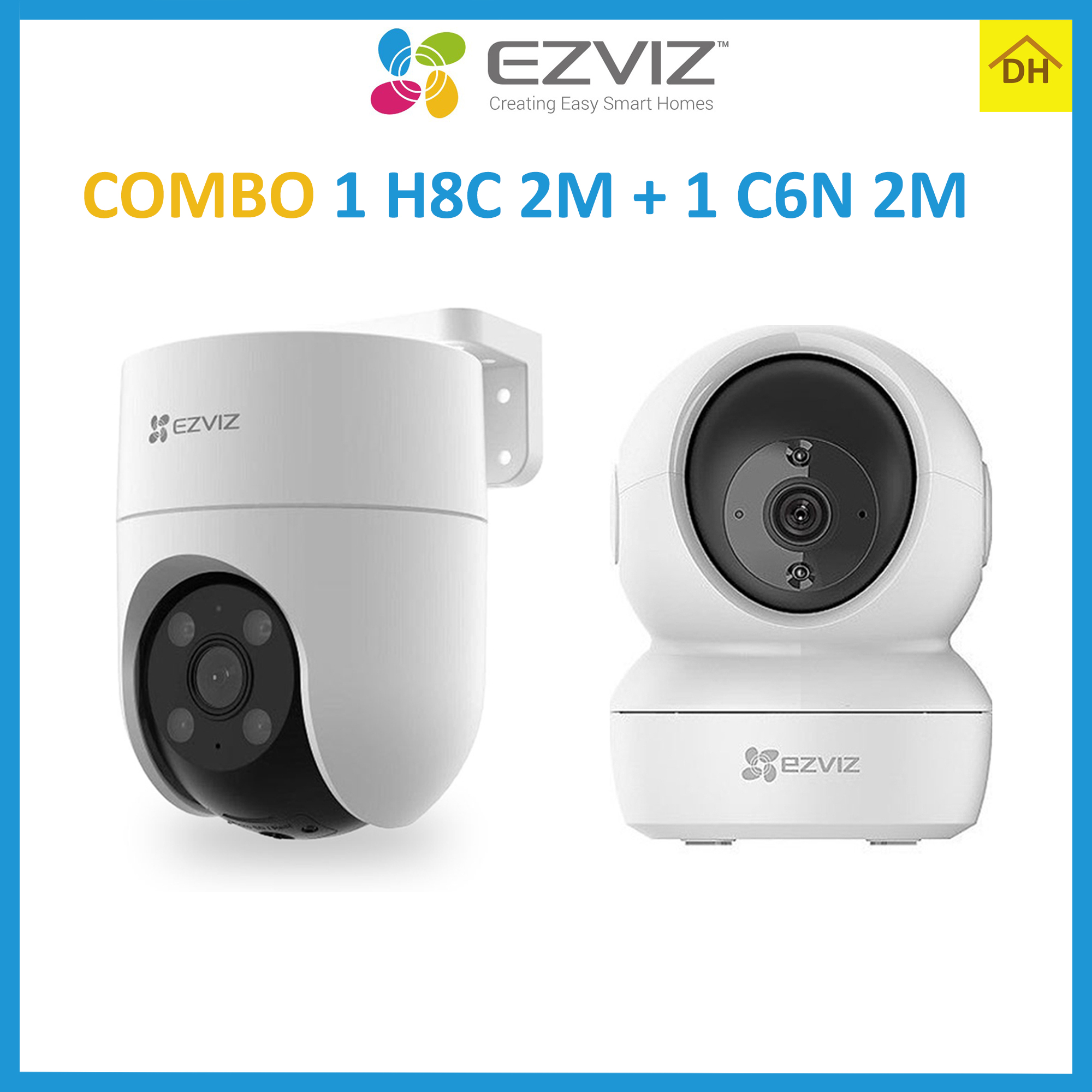 Combo camera ezviz 1 h8c 2m + 1 c6n 2m - camera wifi chính hãng