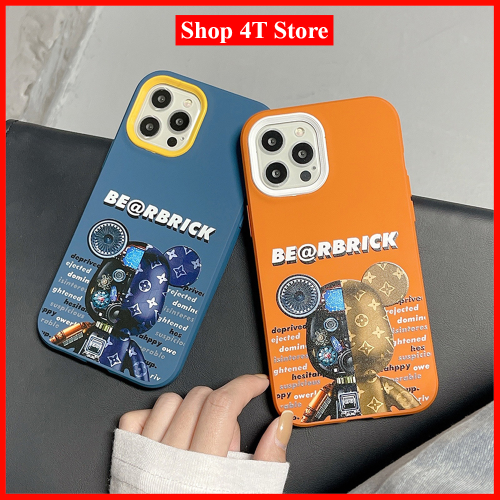 Ốp lưng iPhone in hình gấu BearBrick , bảo vệ camera cho iPhone 11Promax, 12Promax, 13Promax