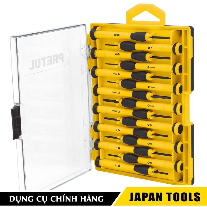 Hộp vít đồng hồ cán nhựa j-dej-15 pretul 21383 | japan tools