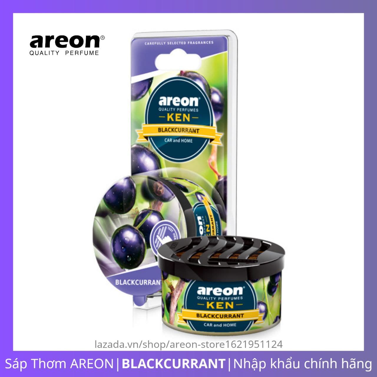 Sáp thơm nước hoa ô tô areon nhập khẩu chính hãng