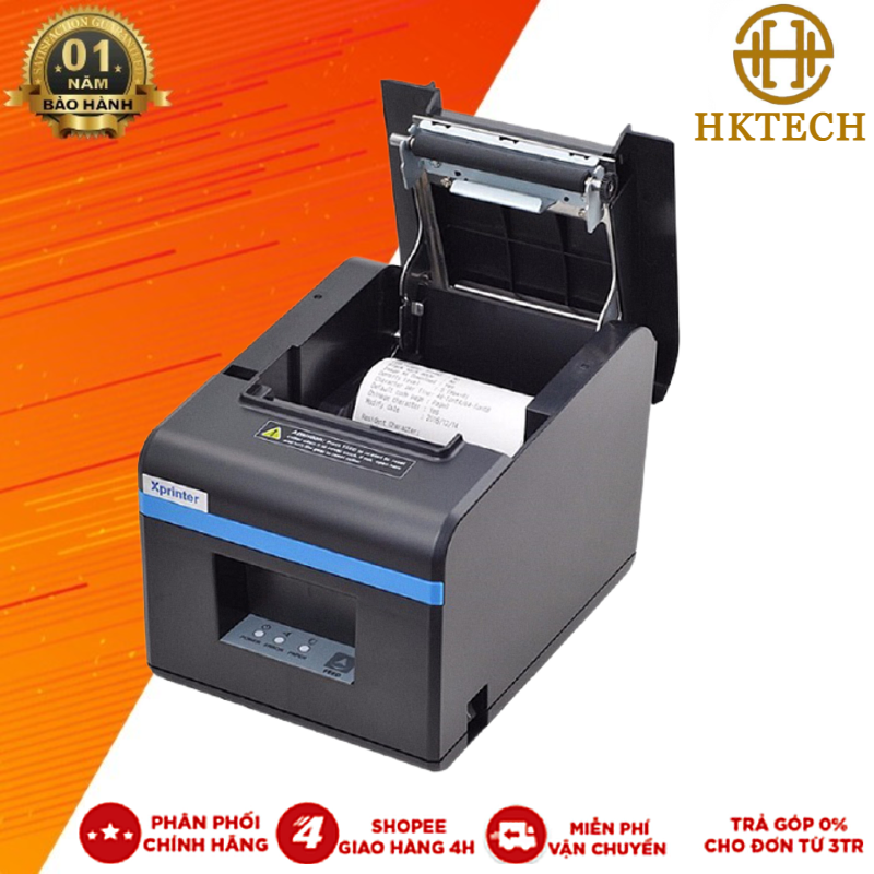 Máy in hoá đơn Bluetooth khổ K80 Xprinter N160, kết nối điện thoại