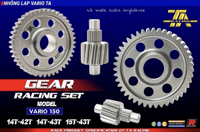 Láp độ ta racing 14 15 dành cho vario 125 150 click ab125 pcx - láp hộp số xe máy - nồi xe máy