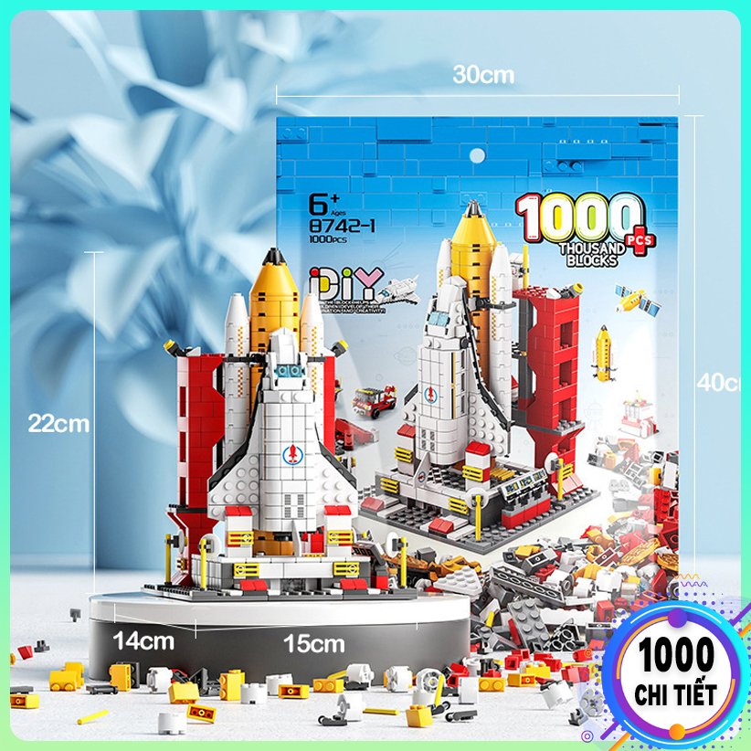Đồ chơi lắp ráp lego Tàu Vũ Trụ TVT1000, bộ mô hình lắp ráp lego xếp hình trạm vũ trụ phi thuyền không gian đồ chơi cho bé