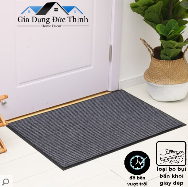 Thảm chùi chân nỉ 50x80cm đế cao su chống trơn. Thảm trải sàn.