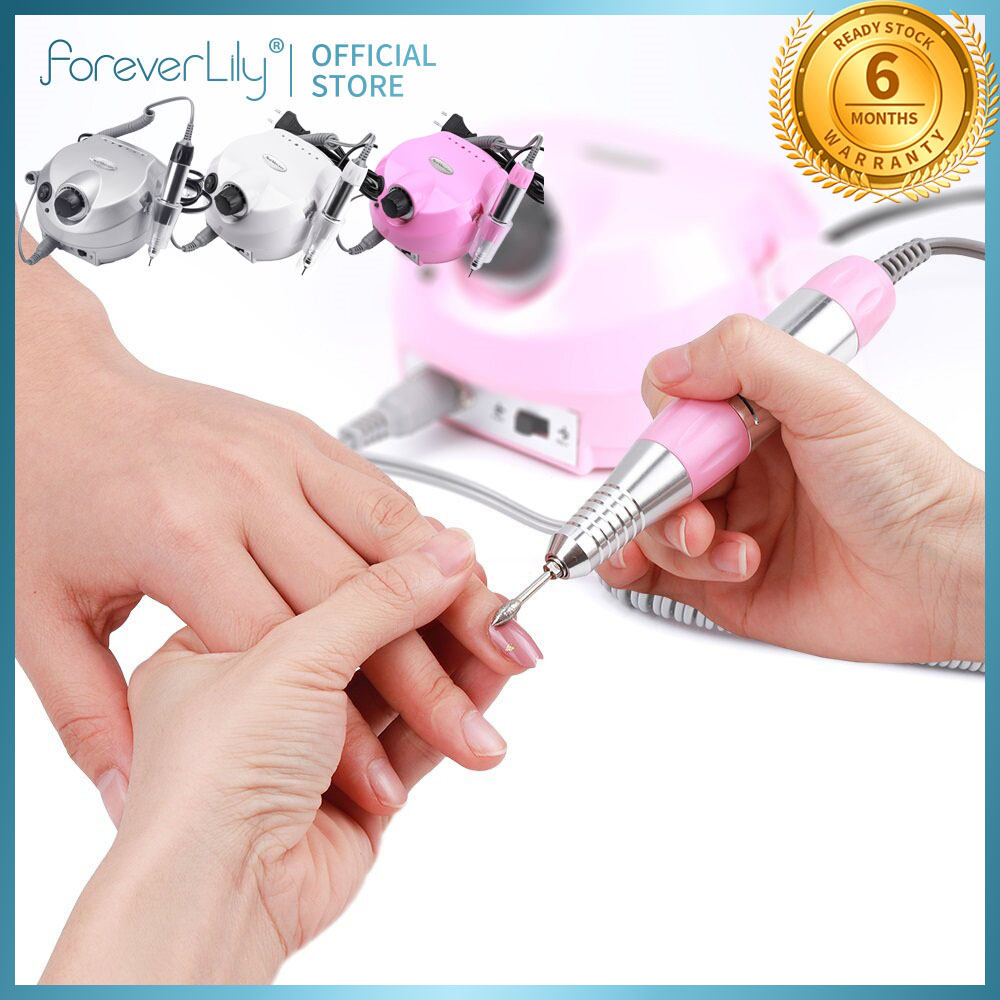 foreverlily 12V Electric Polisher File Pedicure Nail Glazing Machine Nail Art Tools Accessories Manicure Drills 35000rmp Acrylic Pedicure