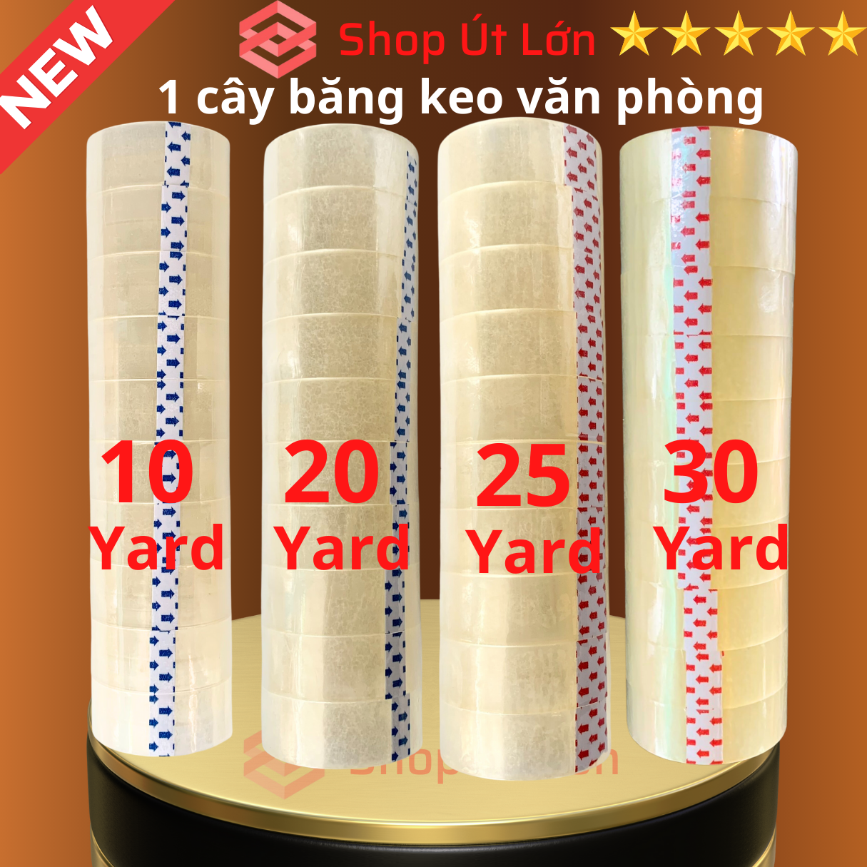  Băng keo trong văn phòng loại nhỏ 1 cây 10 cuộn rộng 1.8cm 10yard-20yard-25yard-30yard-40yard-50yard 