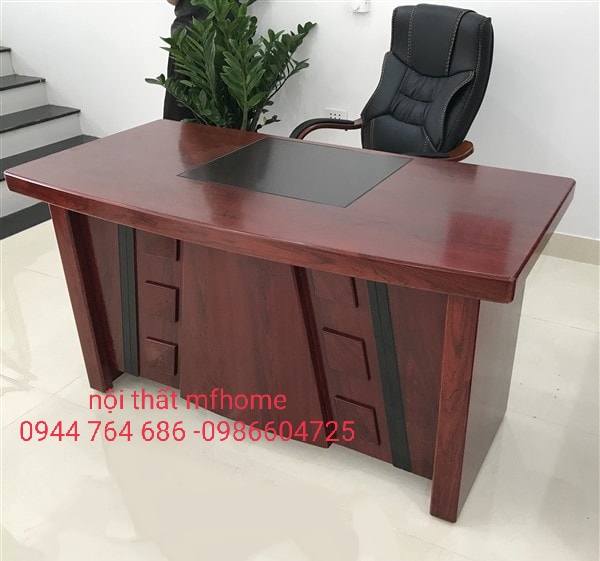 Bàn giám đốc 1m6x80 không hộc mẫu đầu trâu