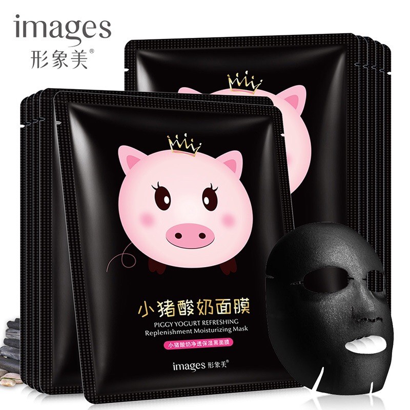 Mặt nạ thải độc heo đen images