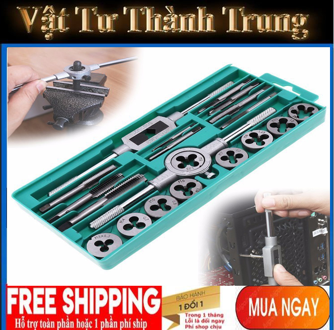 Bộ tay quay taro tạo ren trong và ngoài 20 chi tiết M3-M12