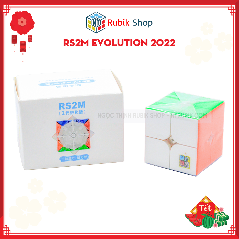 [Hoàn tiền 10%][Rubik 2x2x2] Moyu RS2 M 2x2 2020 & RS2 M Evolution 2022 có nam châm stickerless
