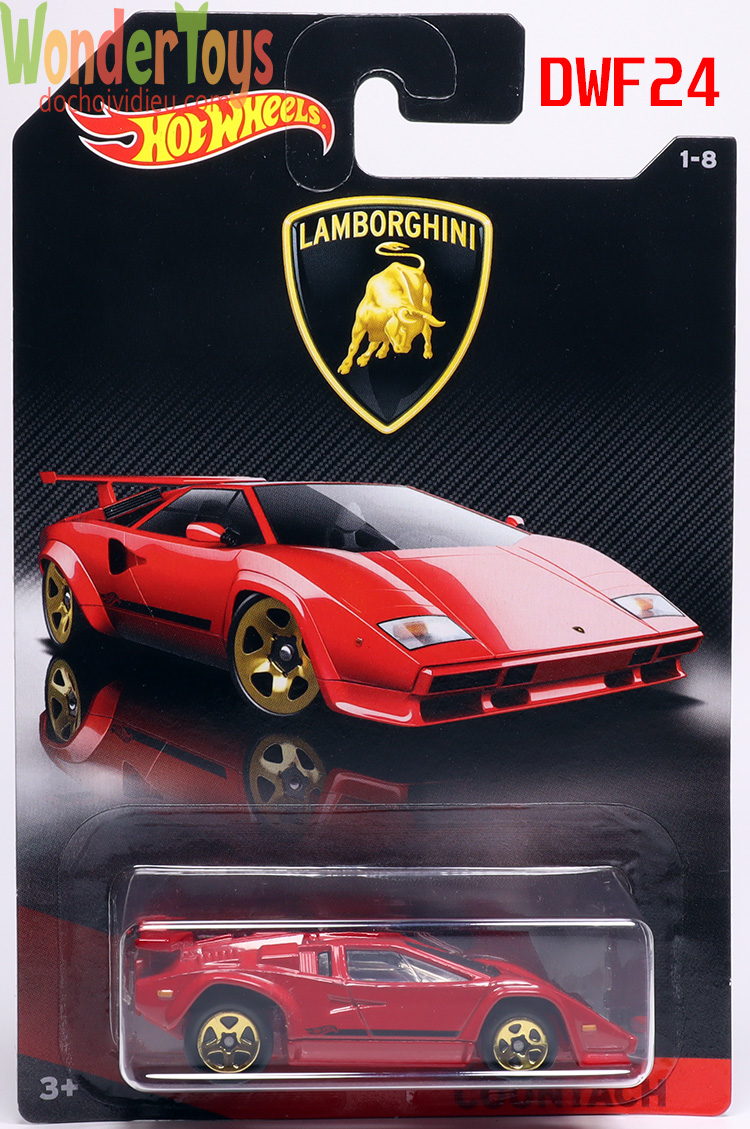 Xe mô hình Hot Wheels Lamborghini Countach - Limited Car - 2017 - DWF24 |  