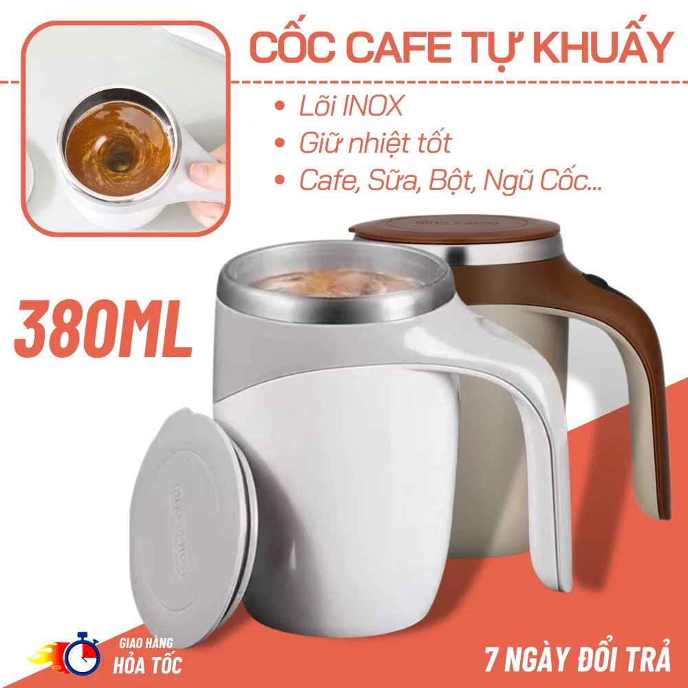 Convenient battery operated automatic coffee stirring mug for kitchen, home