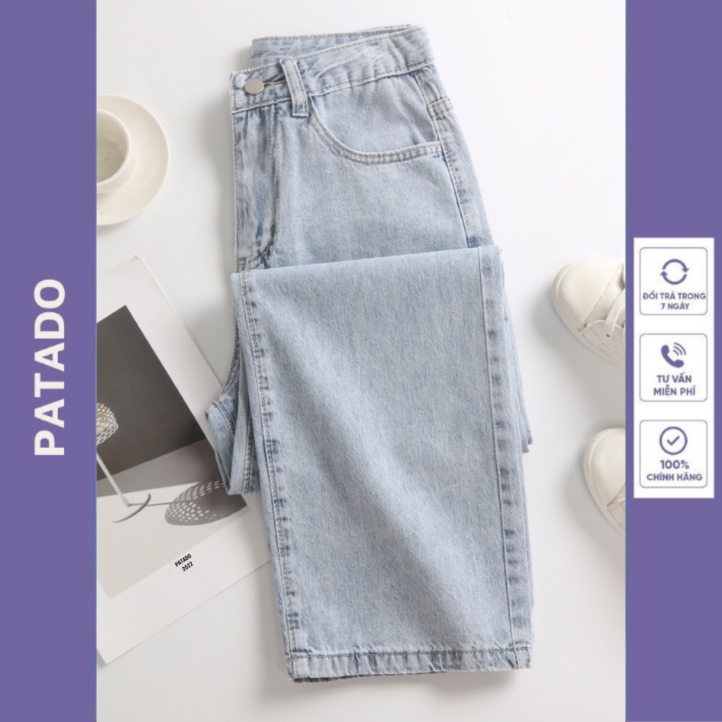 Quần baggy nam quần jean nam ống rộng suông đứng chất bò cao cấp patado tr01