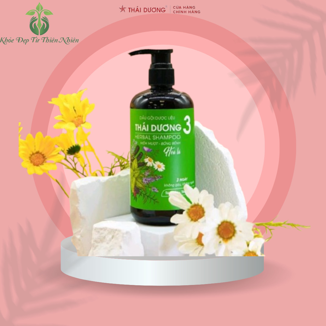 Dầu Gội Dược Liệu Thái Dương 3, Hương Lá, chai 480ml, Chống Rụng Tóc, Ngăn Ngừa Gàu, Giúp Mái Tóc Chắc Khỏe, Mềm Mượt Tự Nhiên, Sao Thái Dương, CH Boutique