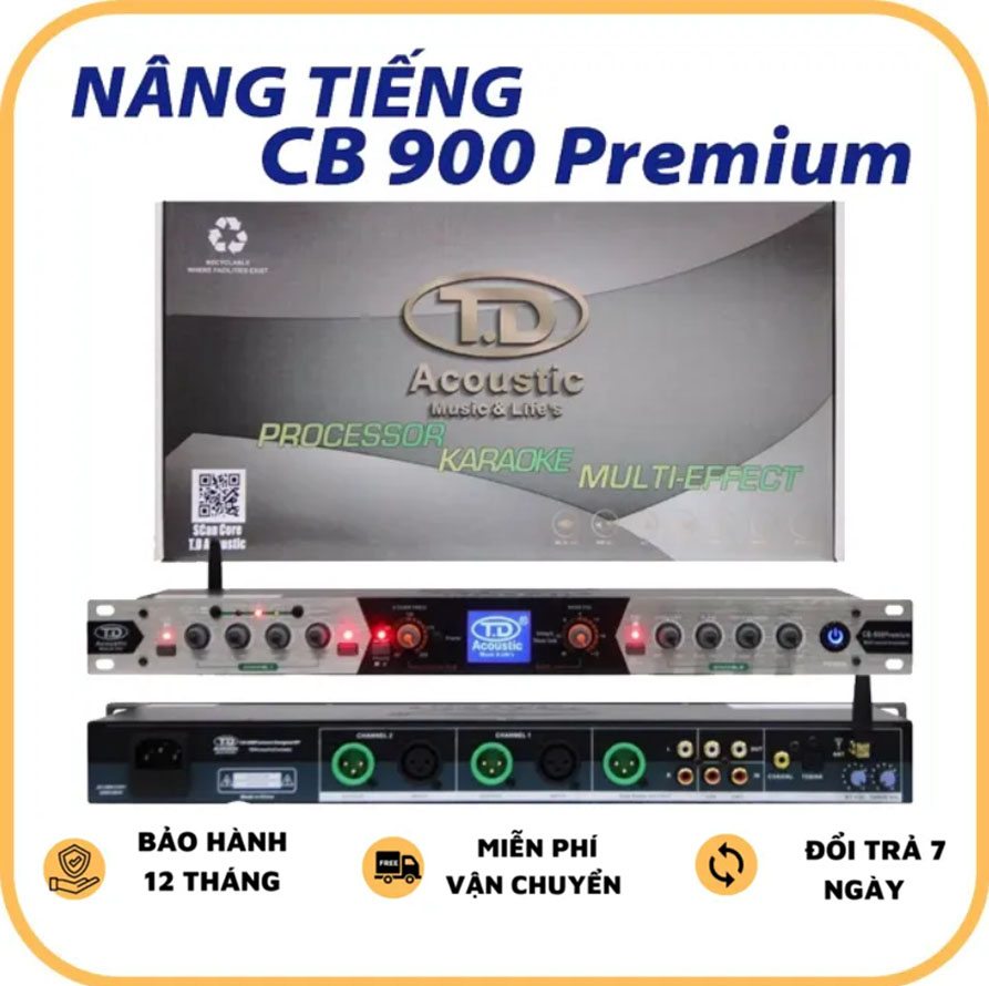 Nâng Tiếng TD Acoustic CB900 PREMIUM Đầy Đủ Kết Nối Bluetooth Cổng Quang Màn Hình LCD Xử Lý Âm Thanh Chuyên Nghiệp Nâng Cấp Giọng Ca Giúp Tiếng Hát Hay Trong Trẻo Hơn Nâng Tiếng Karaoke Bảo Hành 12 Tháng