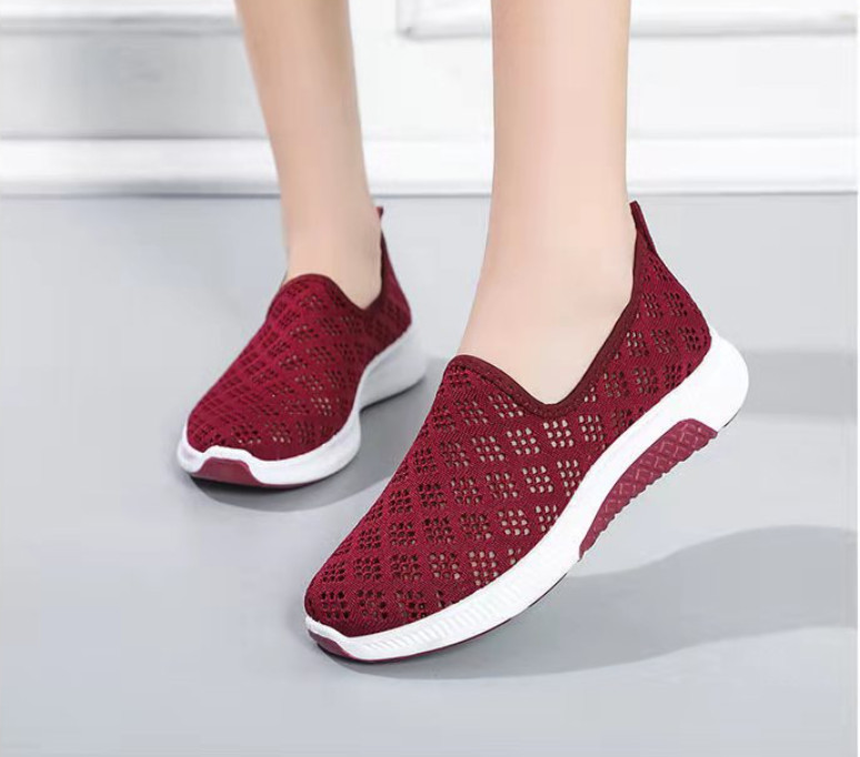 Giày lưới nữ đế bằng thoáng khí siêu êm chân qa830