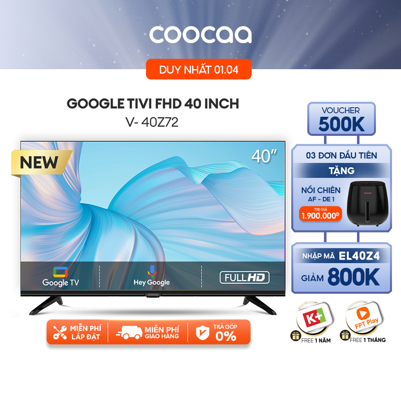 Smart Google Tivi HD Coocaa 40 Inch Tivi - Model 40Z72