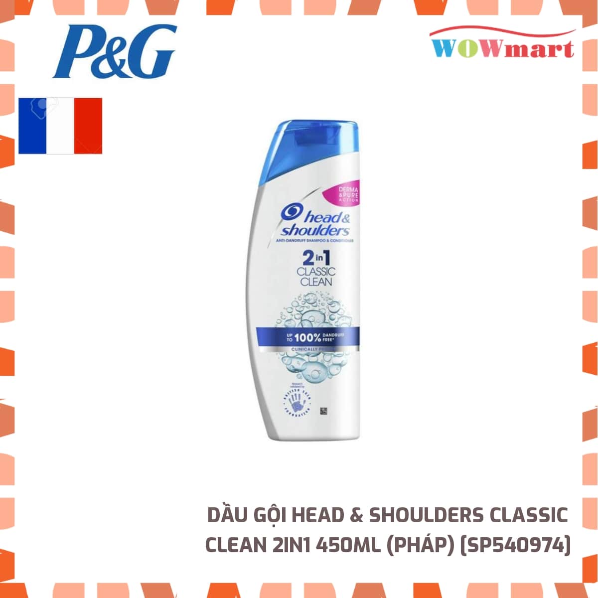Dầu gội Head & Shoulders Classic Clean 2in1 450ml