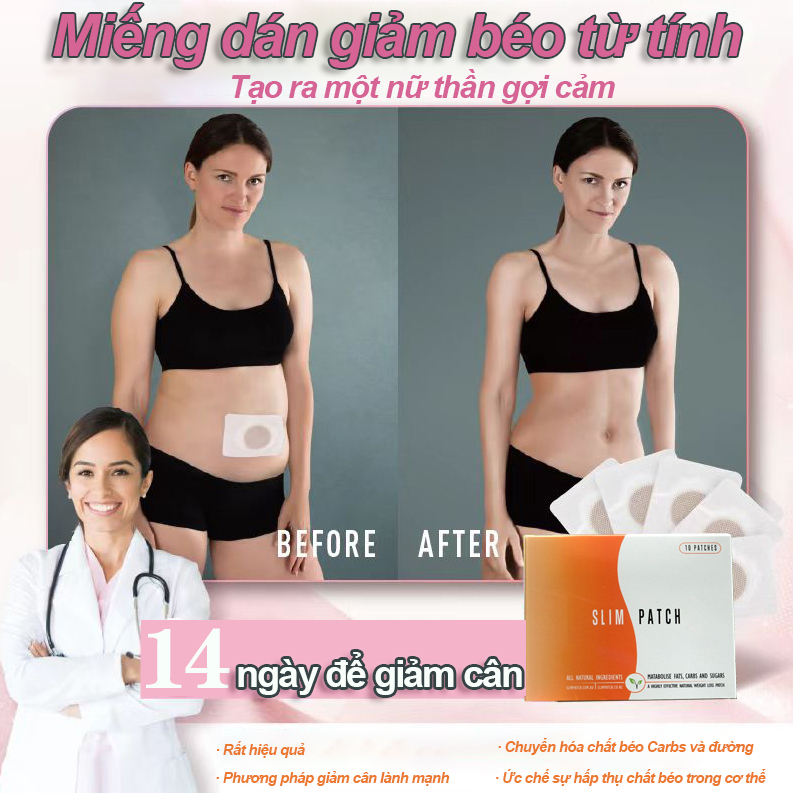 Miếng dán giảm béo miếng dán detox dán rốn dán bụng thon dán giảm cân loại bỏ hai cằm mập mạp 10 miếng thon gọn eo thon bụng giảm béo bụng loại bỏ đốt cháy mỡ thừa Thích hợp cho người lười giảm cân