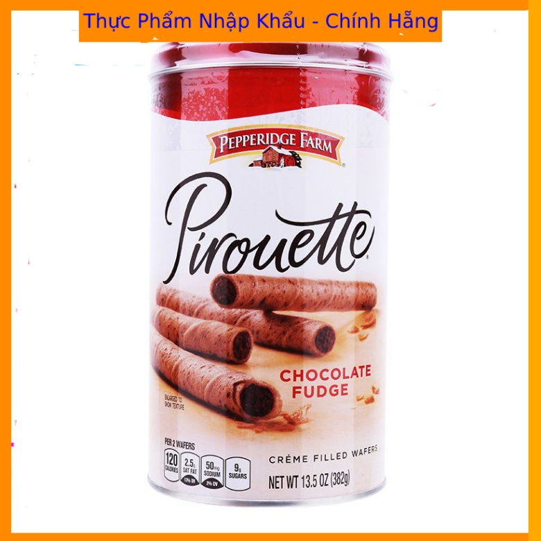 Hộp quà tết 2022 Bánh Ống Điếu ArnottS Vị SôCôLa Hạt Dẻ Pepperidge Farm 382G