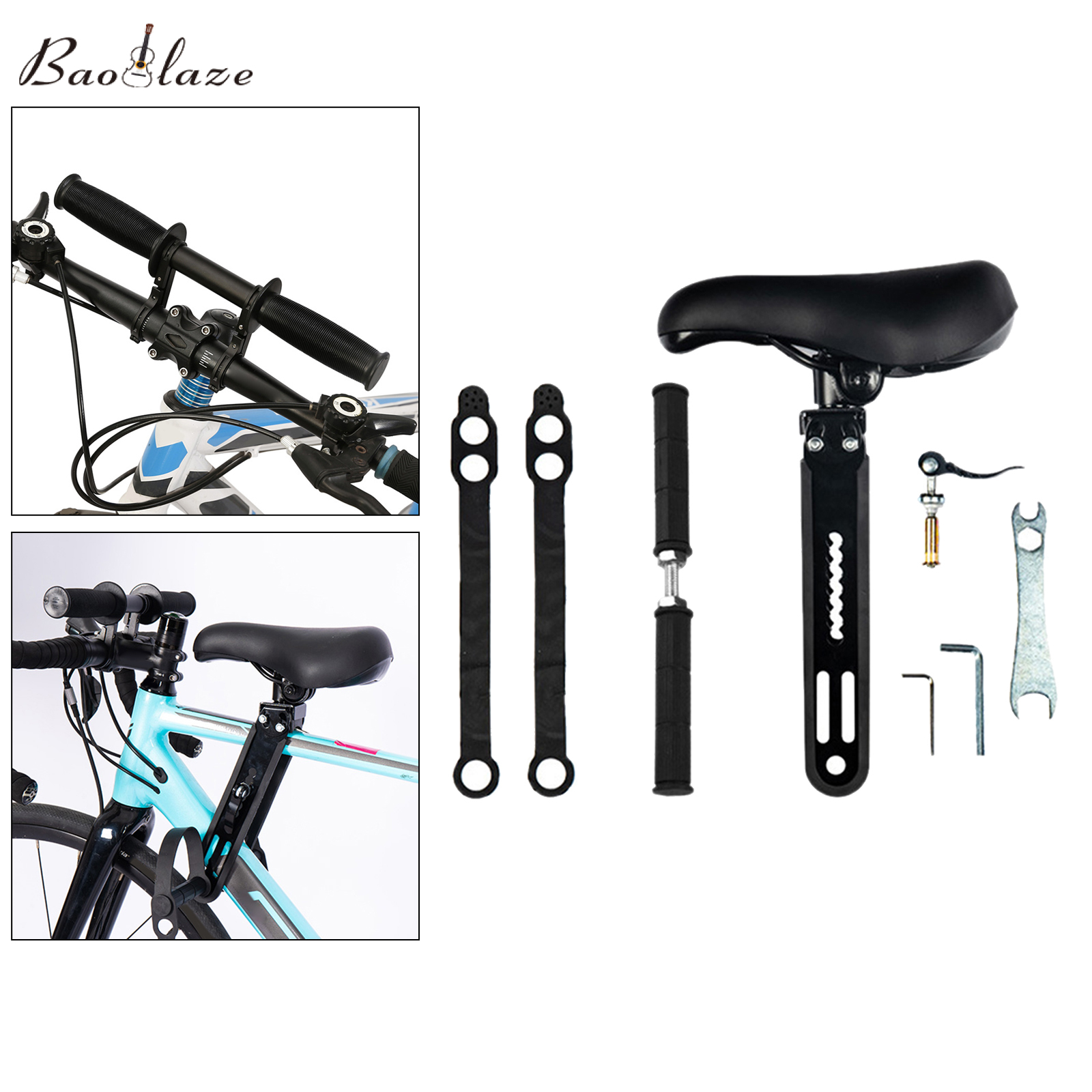 Baoblaze Ghế Trẻ Em Gắn Trước Cho Xe Đạp, Yên Xe Đạp Trẻ Em Bọc Cao Su, Khung Ghế Cho Cha Mẹ Trẻ Em Cho Bé Từ 2-5 Tuổi