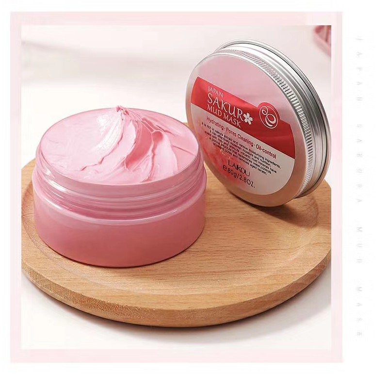 [HCM]Mặt nạ bùn khoáng hoa anh đào SakuraSakura Mặt Nạ Bùn Cấp Ẩm Dưỡng Ẩm Kem Làm Trắng Chăm Sóc Da Mặt Mặt Nạ Đất Sét Làm Sạch Lỗ Chân Lông Dầu-Điều Khiển Làm Mịn Da.