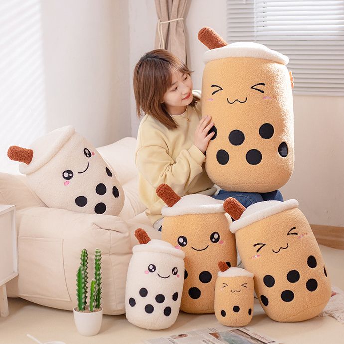 THÚ BÔNG TRÀ SỮA DÀI NHIỀU MÀU VẢI MINISO CUTE CHO BÉ
