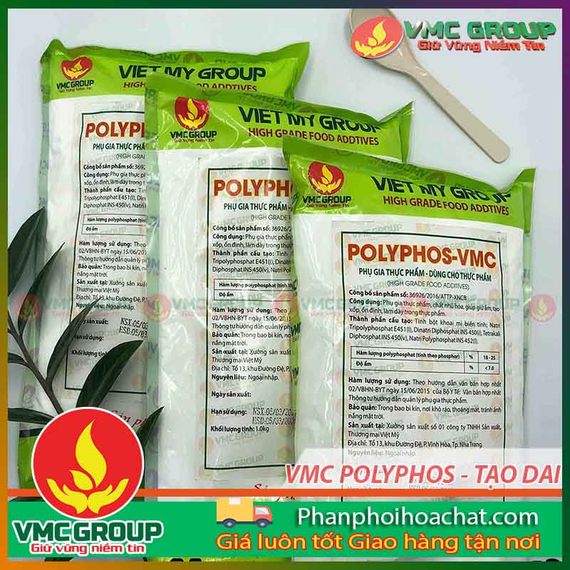 Tạo giòn dai cho giò chả, xúc xích vmc polyphos