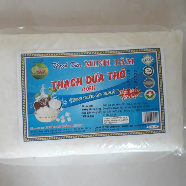 1kg thạch dừa thô tặng hương