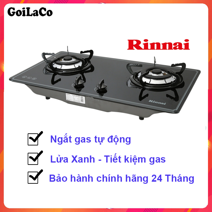 Bếp gas âm Rinnai RVB-2BGB (N) – Đánh lửa IC – Ngắt gas tự động – Tiết kiệm gas
