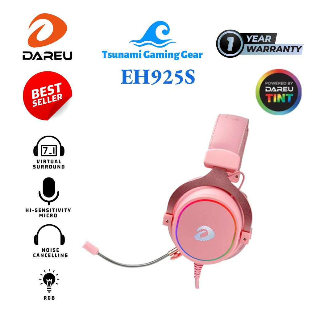 Tai nghe dareu eh925s queen i led rgb i mic rời i âm thanh 7.1 - sản phẩm tốt với chất lượng, độ bền cao