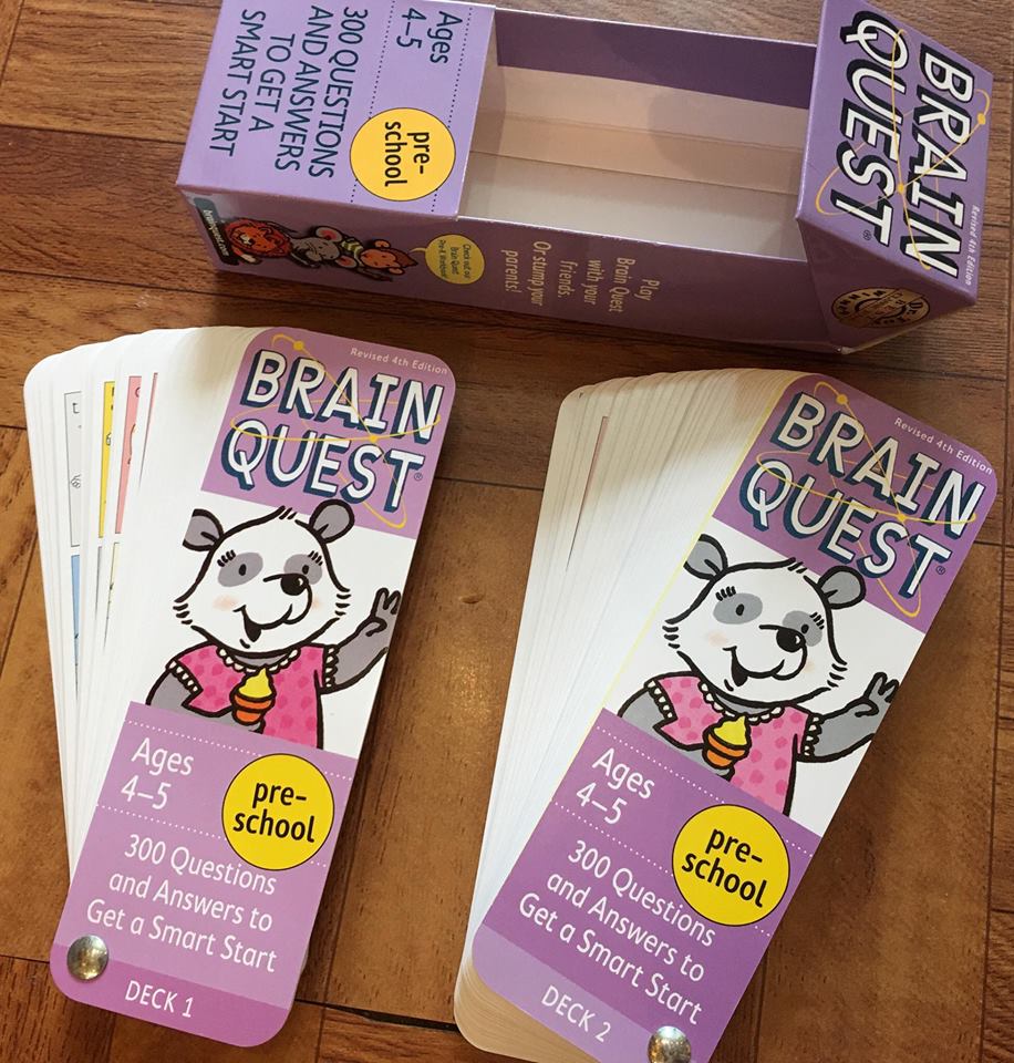 [Hàng Nhập Khẩu] Bộ Thẻ Hỏi Đáp- Brain Quest( 4Hộp) - Bộ thẻ luyện trí thông minh cho bé 2 đến 6 tuổi