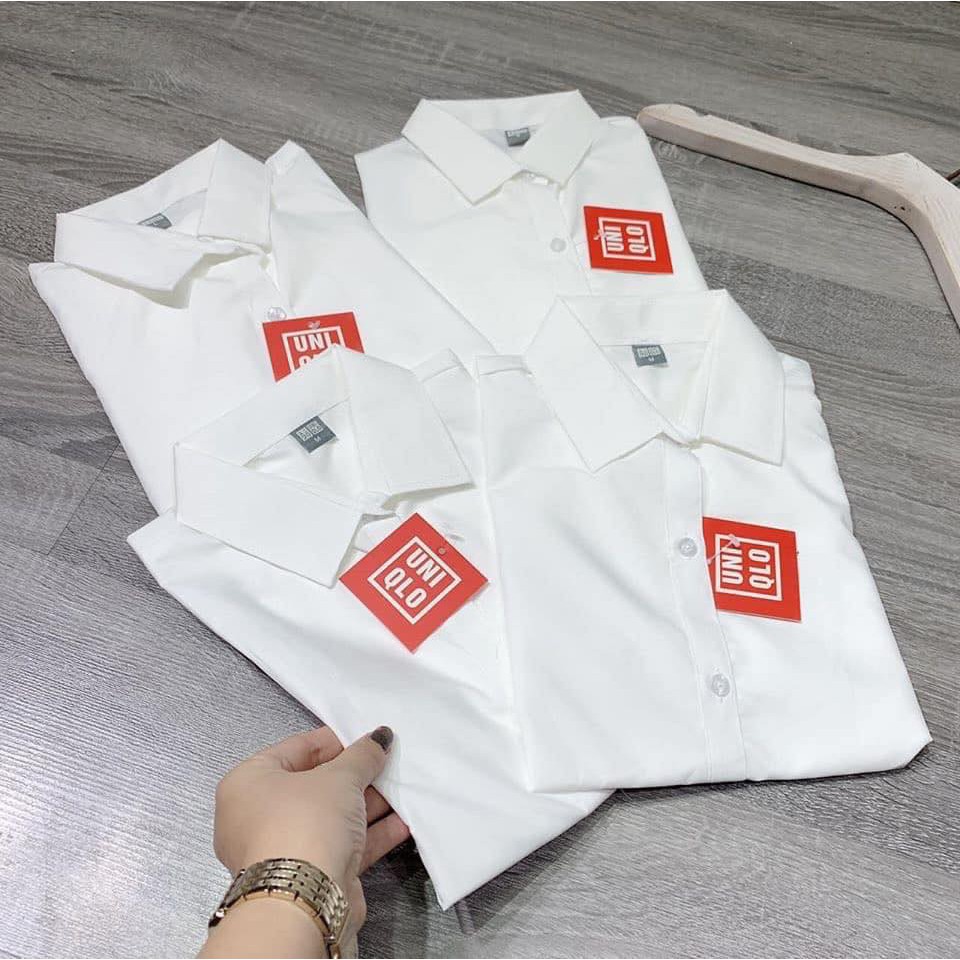 Áo Sơ Mi Nữ Tay Lỡ Nhật Bản Uniqlo 40454400 White