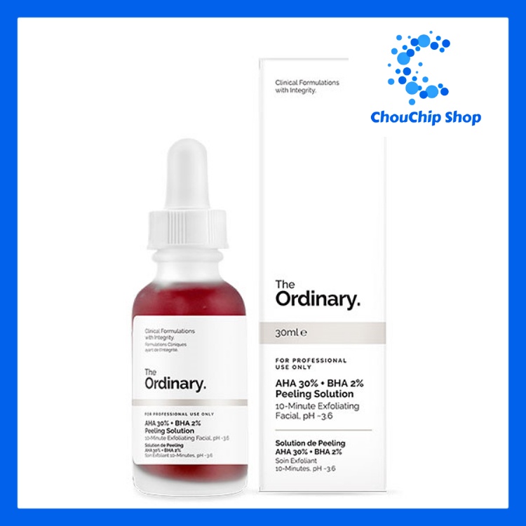 [HCM]Serum tẩy tế bào chết The Ordinary AHA 30% + BHA 2% Peeling Solution 30ml