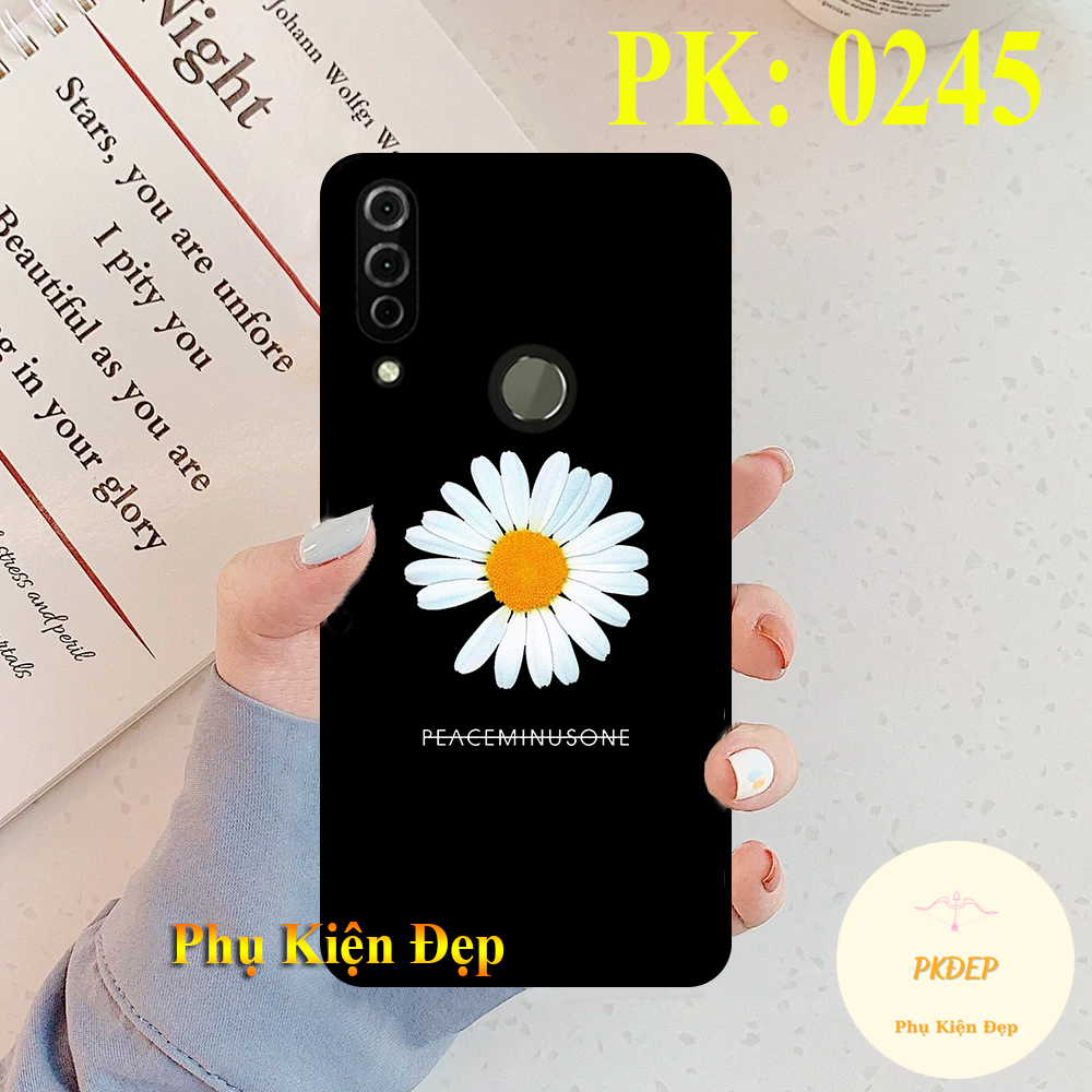[HCM]Ốp lưng Vsmart Joy 3 dẻo đen  in hình hoa cúc hot trend