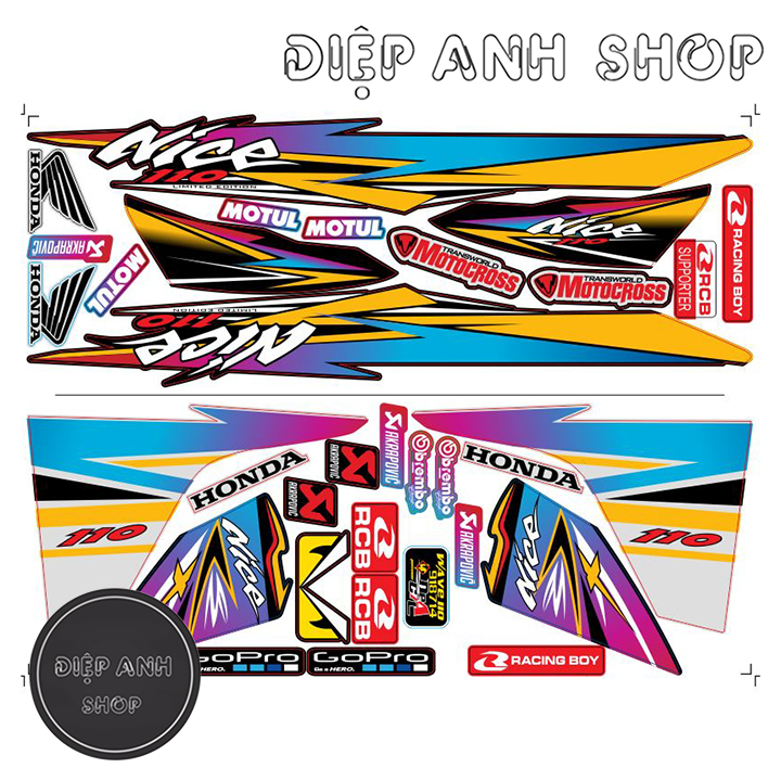 Tem Rời WAVE ALPHA 110 ( 2017 - 2023) -Tem chế 3 lớp cao cấp