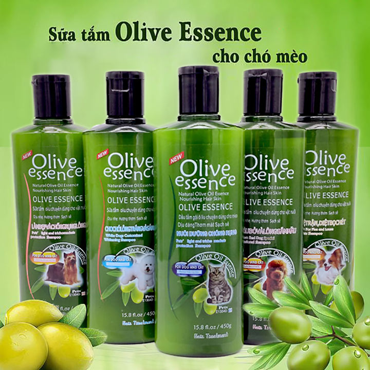 Sữa tắm cho chó mèo 450ml Olive Essence