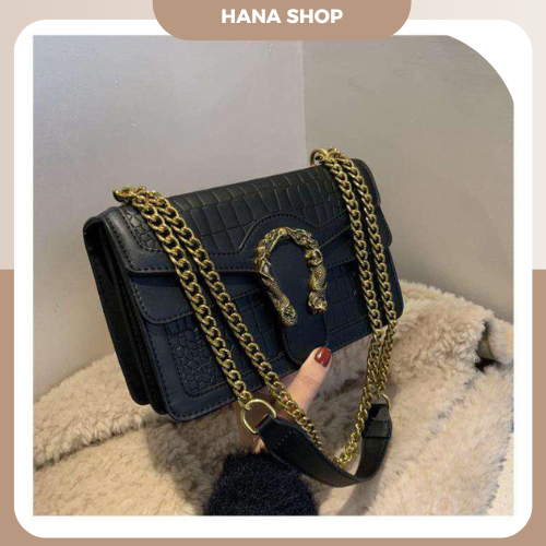 Túi xách đeo chéo, đeo vai nữ khóa rồng thời trang giá rẻ TKR