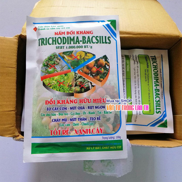 Nấm đối kháng Trichoderma trị teo rễ, rụt ngọn, nứt quả - gói 100g