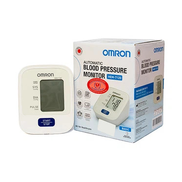 Máy đo huyết áp tự động Omron HEM-7120 hỗ trợ đo huyết áp và nhịp tim