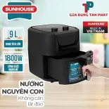 Nồi chiên không dầu 9L SUNHOUSE SHD4037 chiên rán không những nhanh gọn hơn mà còn tốt hơn cho sức khỏe