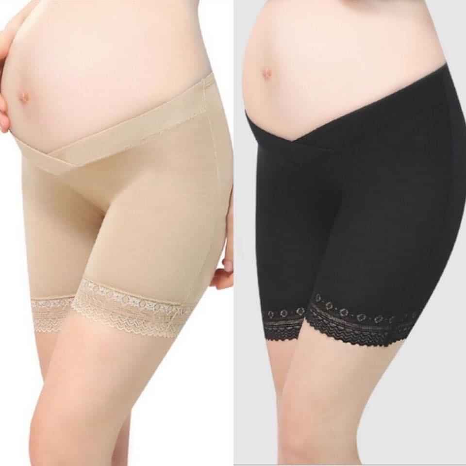 Quần váy cạp chéo cho bà bầu, chất cotton lạnh mềm mịn