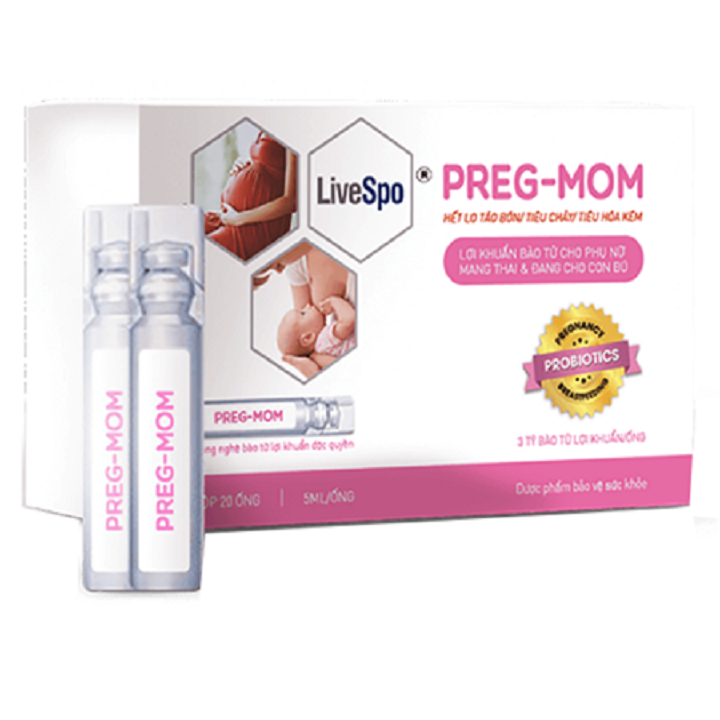 Men tiêu hóa Pregmom bào tử lợi khuẩn cho bé - Hỗ trợ diều tri táo bón , tiêu chảy , rối loạn tiêu hóa cho bé yêu.