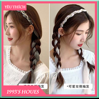 Băng đô vải đính đá phiên bản hàn quốc siêu cổ tích thắc nơ-phụ kiện bết tóc -băng đô một mảnh buộc tóc khăn lụa