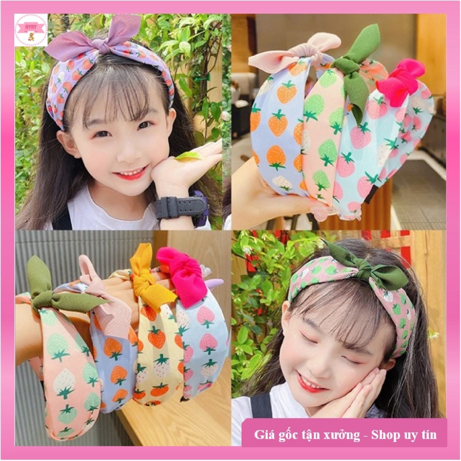 Cài tóc nơ xinh xắn cho bé gái