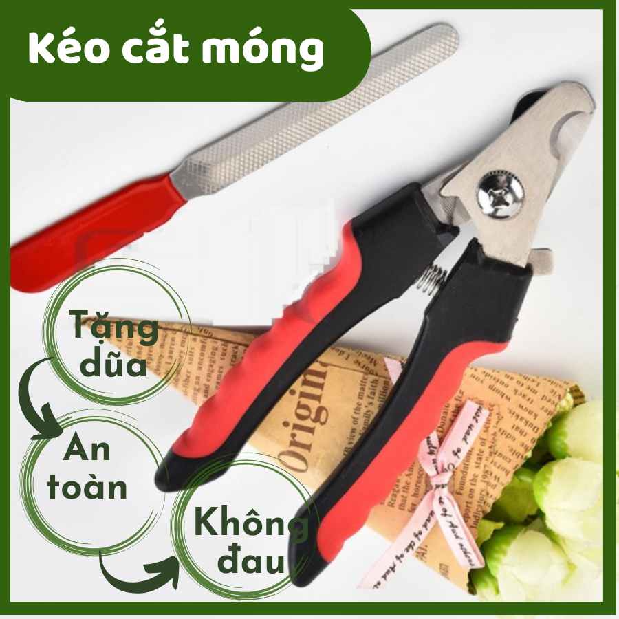 Kìm cắt móng chân chó mèo TẶNG KÈM dũa móng, dụng cụ bấm móng chân cho chó mèo