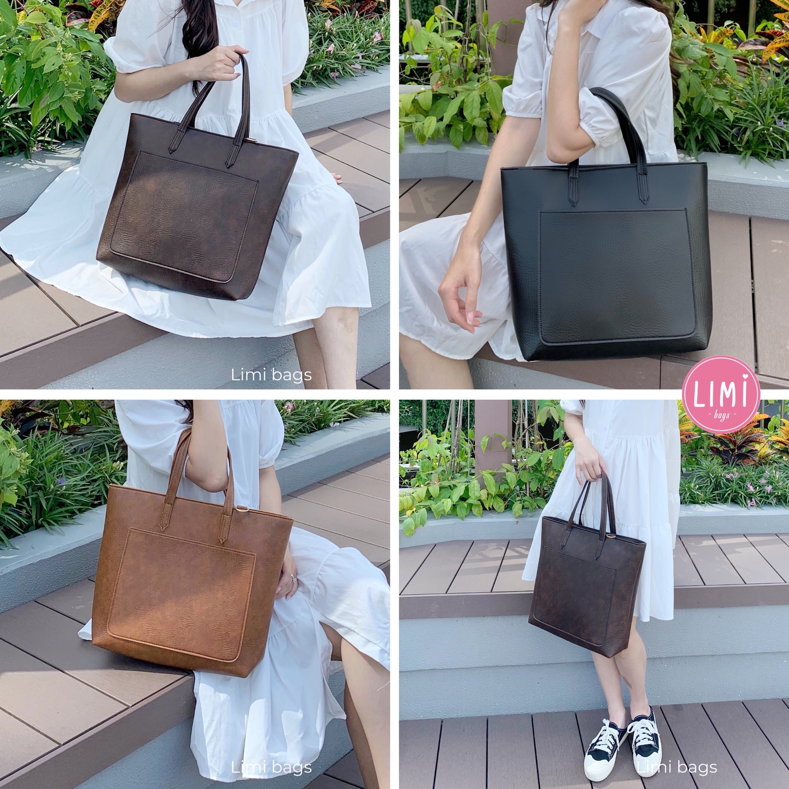 Túi xách tote da cỡ lớn LIZZY đựng A4 laptop dễ thương xách tay đeo chéo đeo vai đi học đi làm đi dạy Limi bags