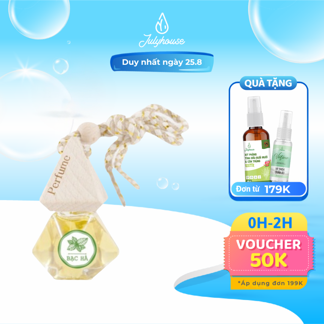 Tinh dầu bạc hà treo xe ô tô 7ml julyhouse